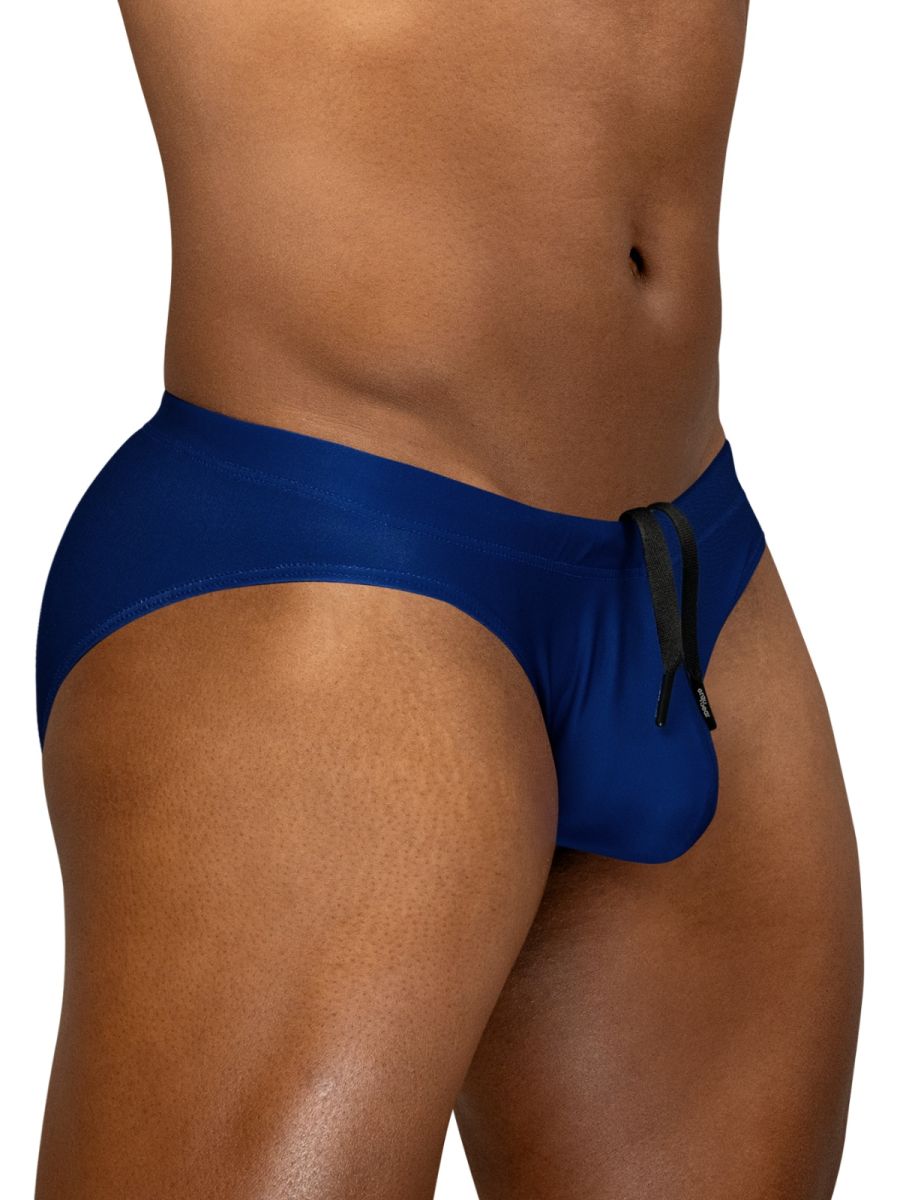 Blue indigo ergo wear ew1833 x4d sw swim bikini with black drawstring for athletic swimwear use