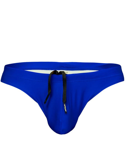 Vibrant royal blue ergo wear ew1834 x4d sw swim thongs with black drawstring and subtle brand tag in skydiver color