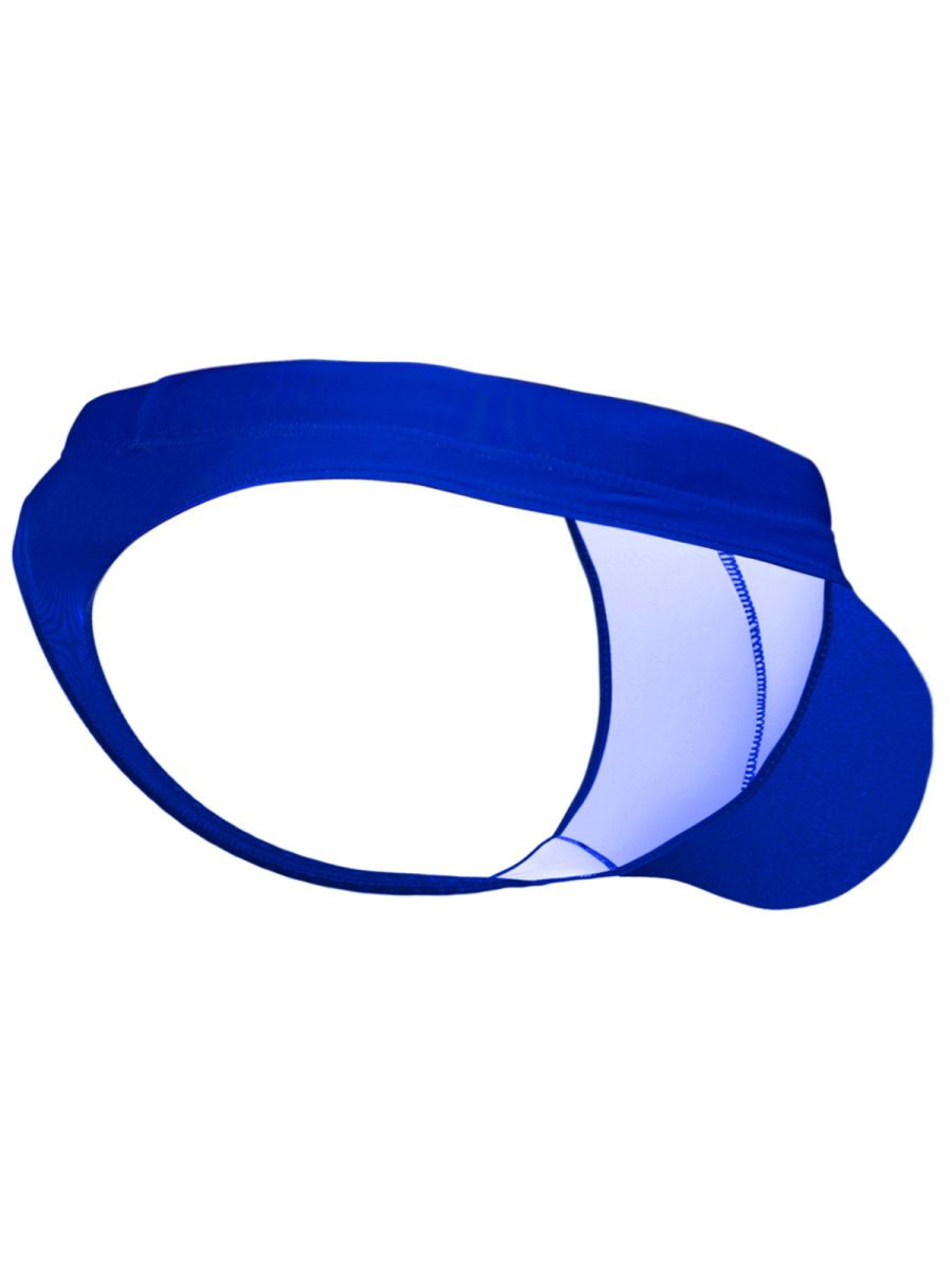 Blue and white ergo wear ew1834 x4d sw swim thongs with snug form fitting design in skydiver color