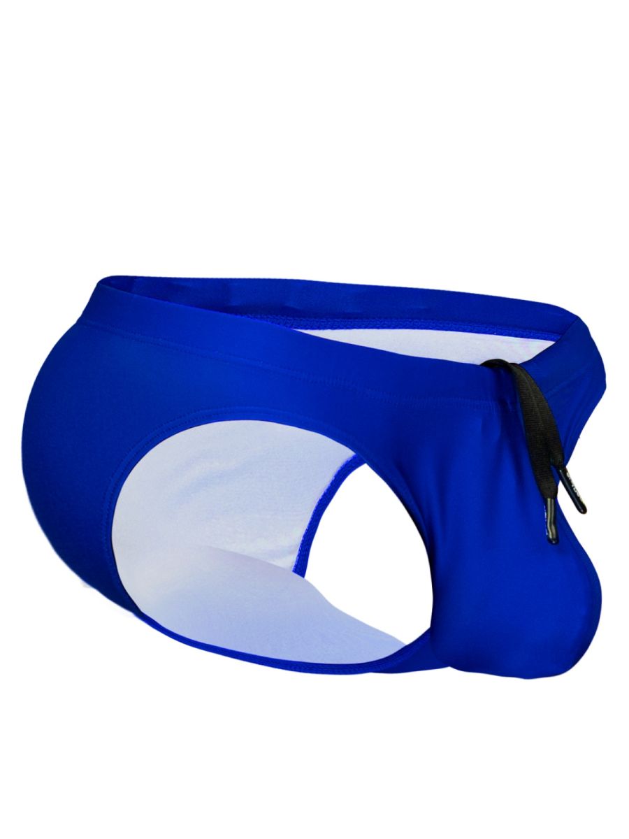 ErgoWear EW1835 x4d SW swim bikini skydiver blue swim trunks with white lining and black drawstring