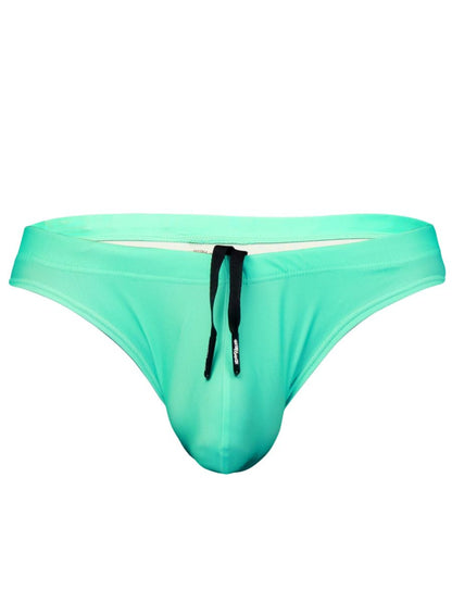 Ergowear ew1836 x4d aqua swim thong in mint green with black drawstring designed for swimming and beachwear
