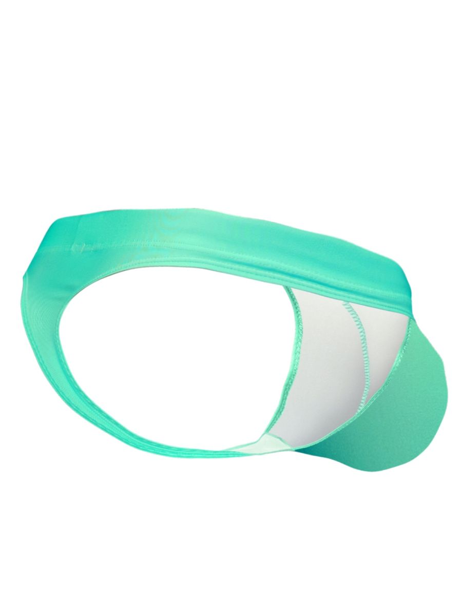 A sleek mint-green visor with smooth fabric band and white interior lining from ergowear ew1836 x4d sw swim thongs aqua