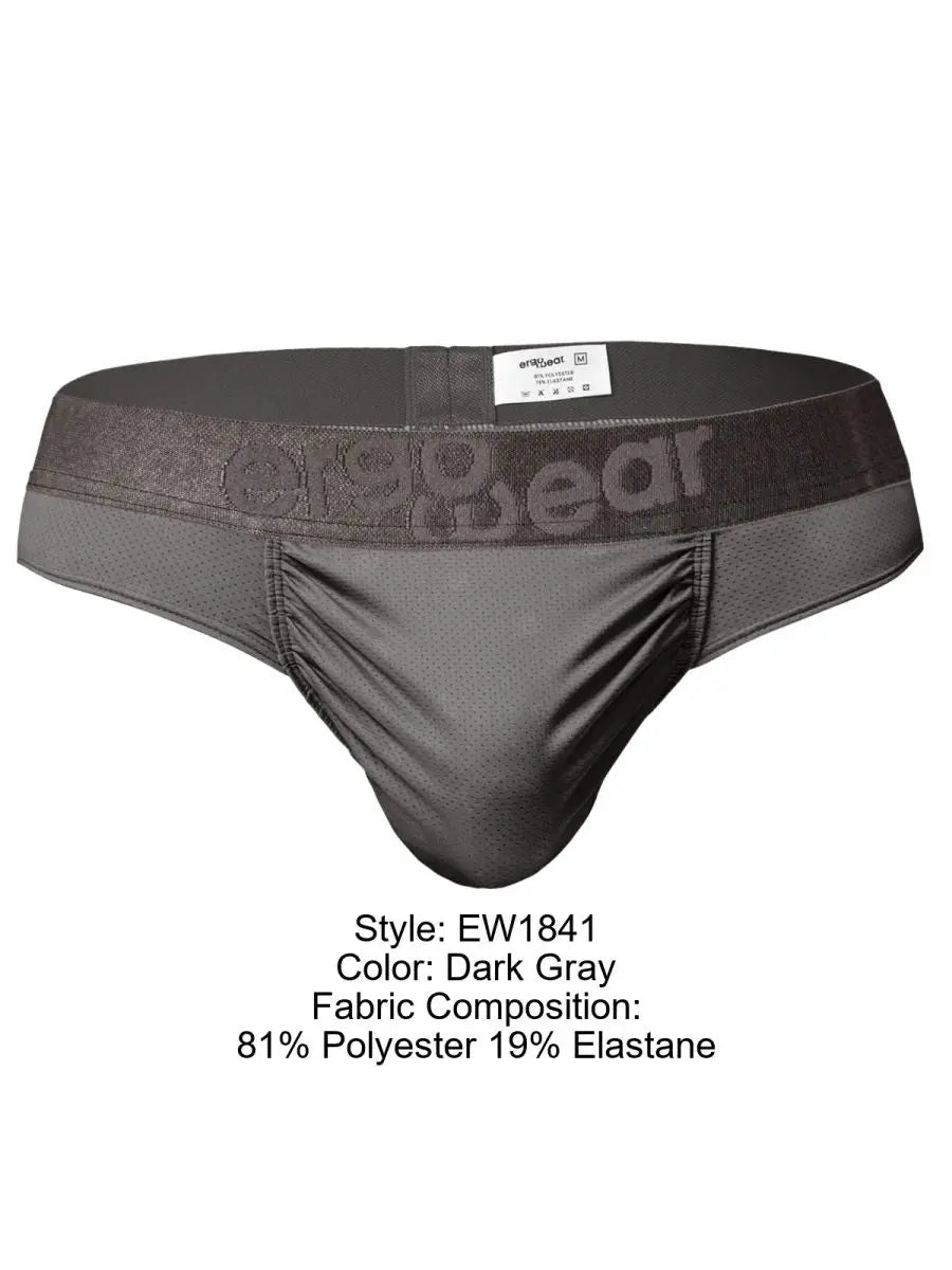 ErgoWear EW1841 Men's Underwear FEEL SE Sleek Ergonomic Thong Color Dark Gray
