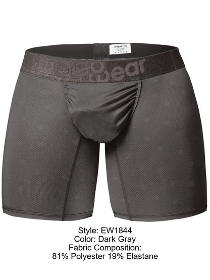 ErgoWear EW1844 Men's Underwear FEEL SE Boxer Briefs for Superior Support Color Dark Gray
