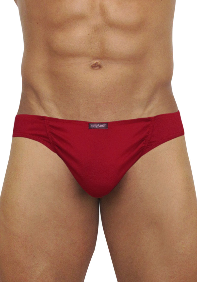 Ergowear feel modal bikini underwear scarlet in size S with red smooth texture and subtle waistband brand tag