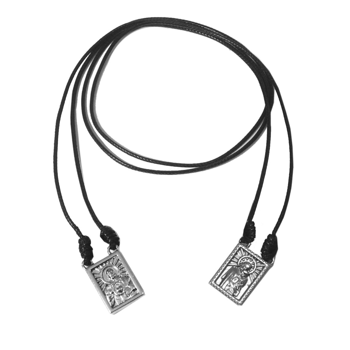 CA-RIO-CA Herren-Skapulier mit Kordel in 5 Anhängerfarben: Schwarz, Silber, Vintage-Gold, Gold, Graphit - Herrenhalskette - Herrenschmuck