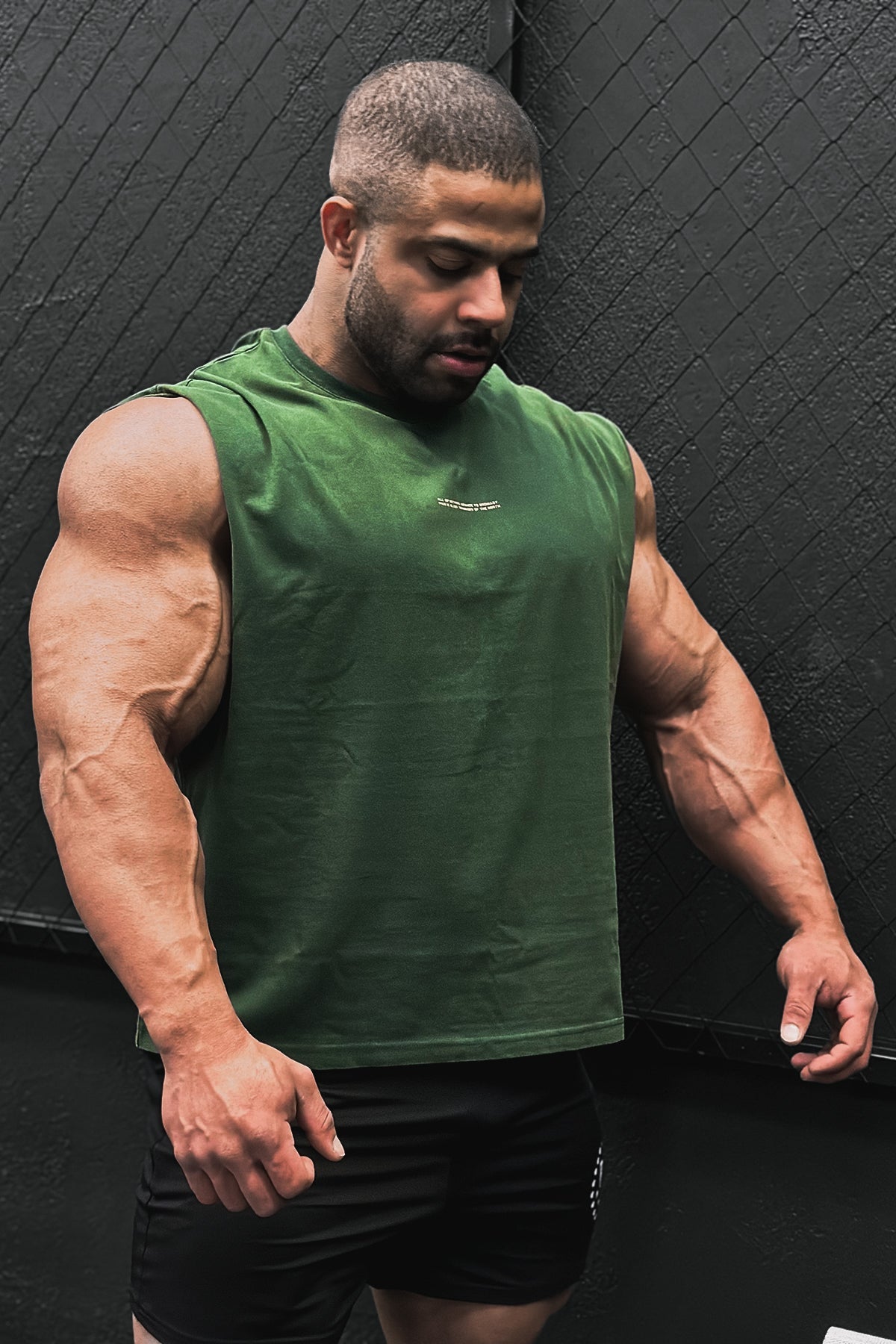 Jed North Men's Box Cut Muscle Tee - Forest Green