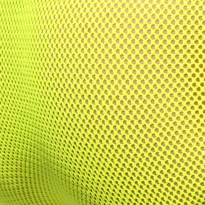 Fever mesh brief in bright neon yellow breathable mesh fabric with a consistent hexagonal pattern