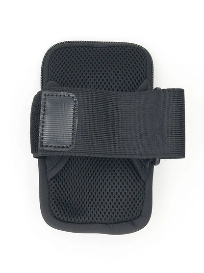 Black mesh armband with adjustable elastic strap and velcro closure for fk sport 3 pocket neoprene pouch