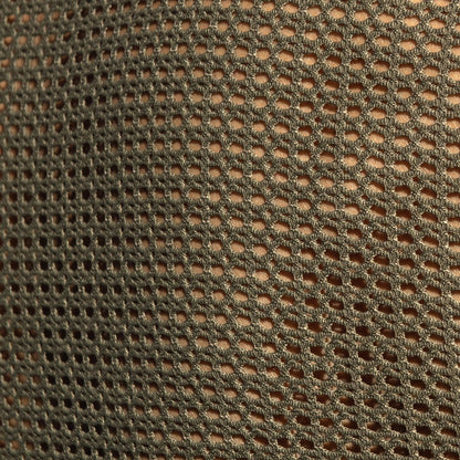 Formentera retro tank top in olive green mesh fabric with a consistent interlocking hexagonal pattern