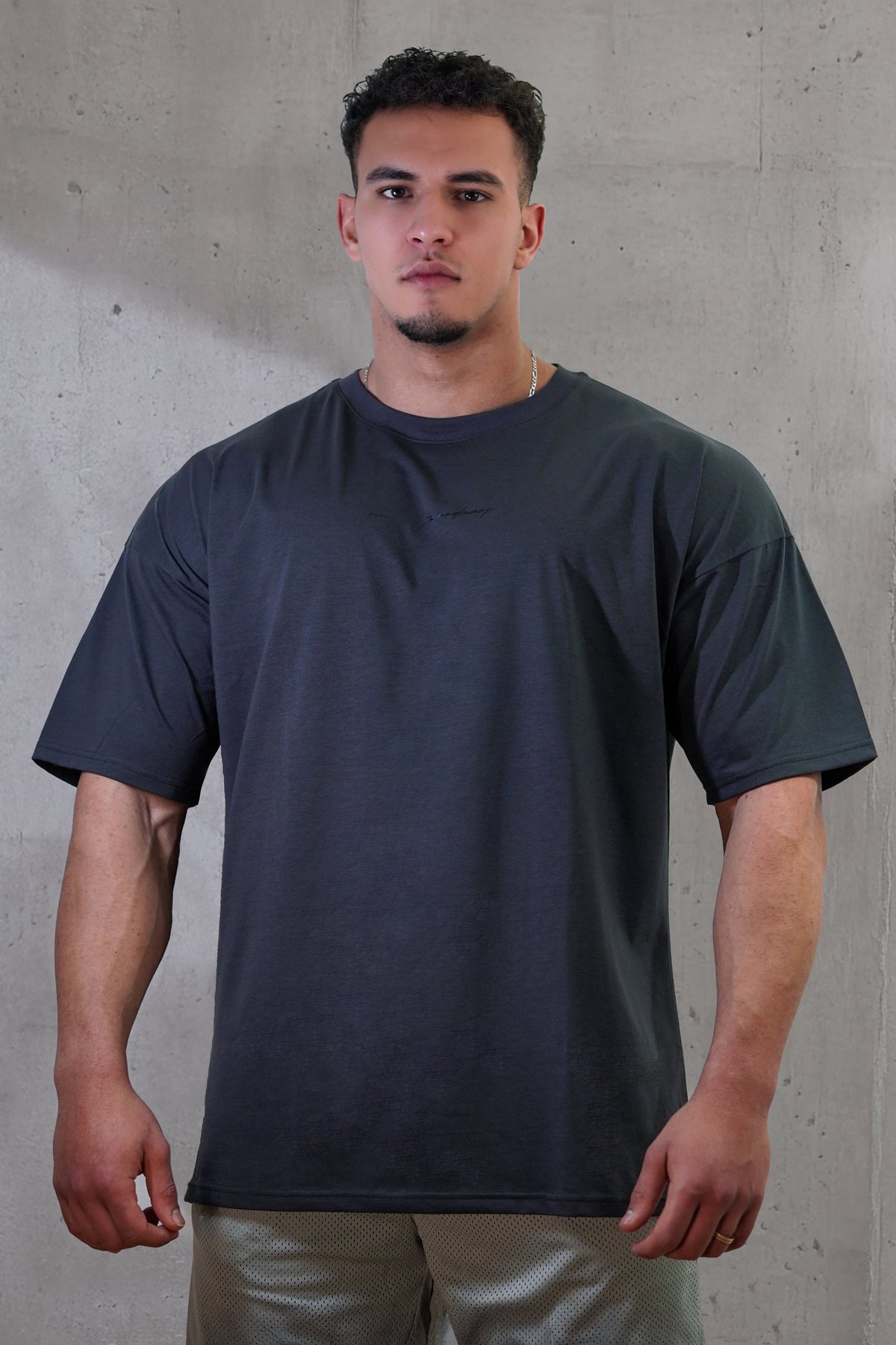 Jed North Men's Energy Oversized T-Shirt - Dark Gray