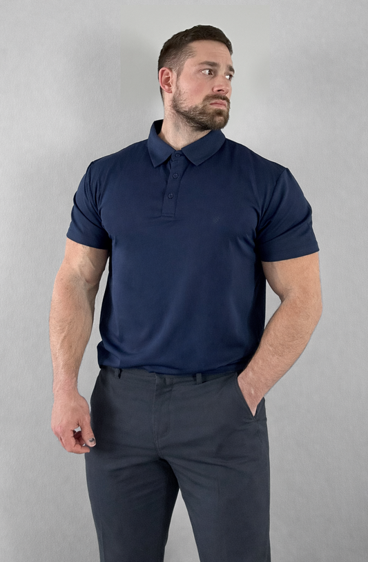 Jed North Men's Fast-Dry Polo T-Shirt - Navy
