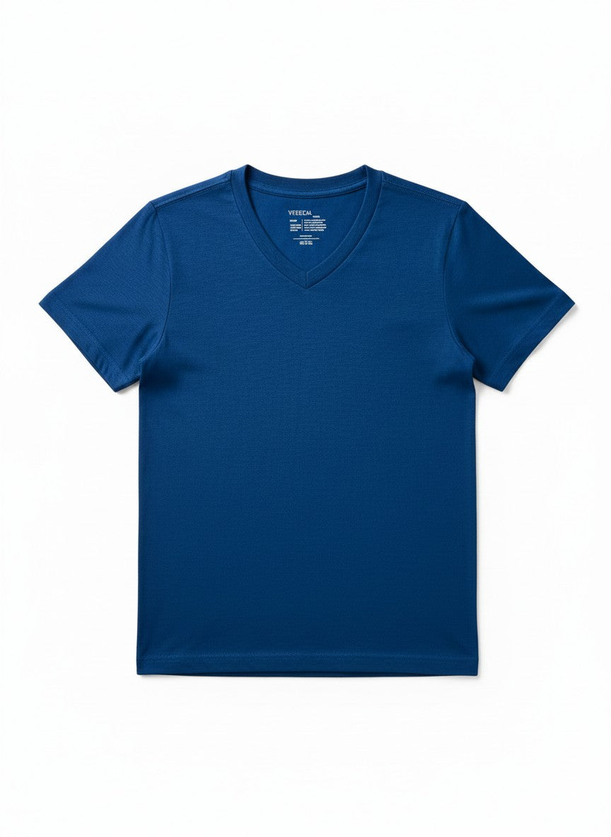 Vertical Sport Herren-T-Shirt mit V-Ausschnitt und Slub-Struktur