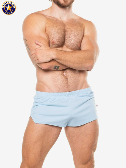 AMERICAN JOCK 8316 Herren Ultra Laufshorts - Himmelblau