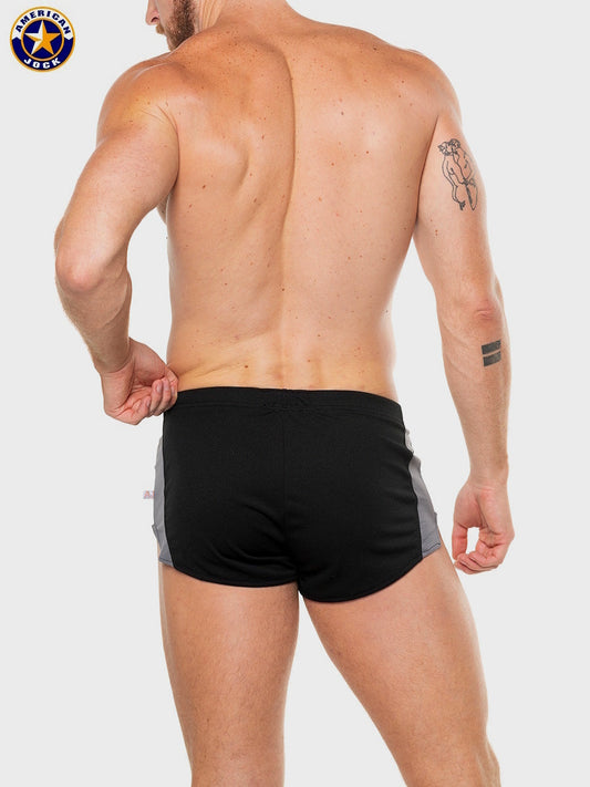 AMERICAN JOCK 8202 Men's Physique Cross Country Shorts - Schwarz