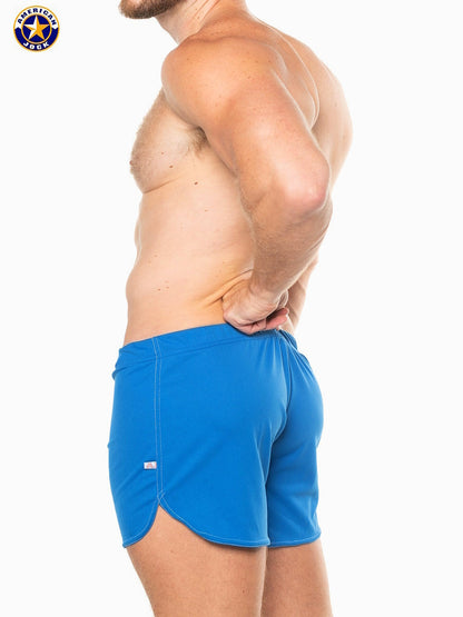 AMERICAN JOCK 8359 Herren 11" Trainingsshorts mit integriertem Jockstrap - Kobaltblau