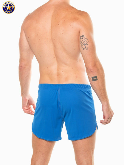 AMERICAN JOCK 8359 Herren 11" Trainingsshorts mit integriertem Jockstrap - Kobaltblau