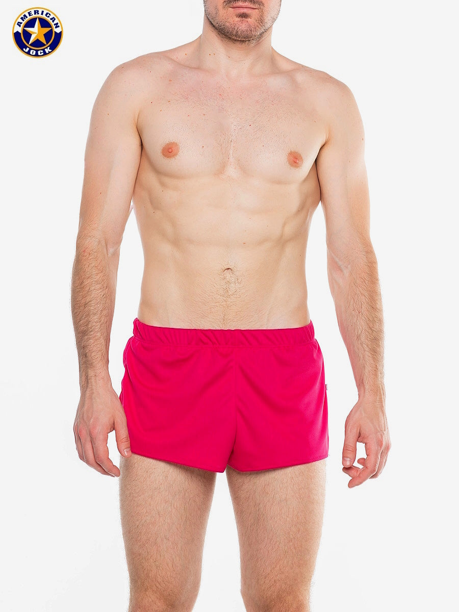 AMERICAN JOCK 8316 Herren Ultra-Laufshorts - Paradise Pink