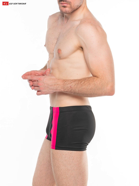 Go Softwear 4510 Men's Splash Sq-Cut Swim w/Cock-Ring - Onyx