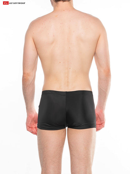 Go Softwear 4510 Men's Splash Sq-Cut Swim w/Cock-Ring - Onyx