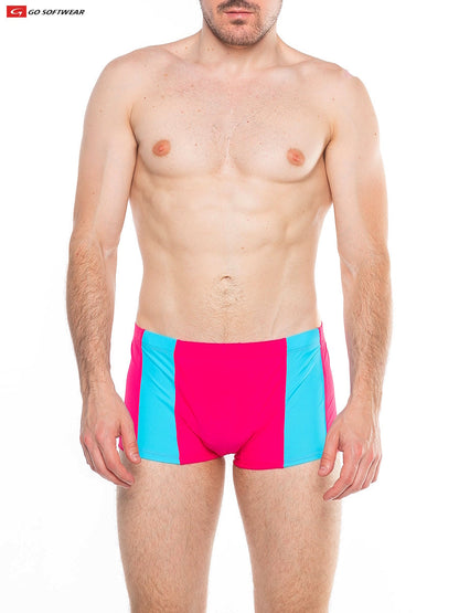 Go Softwear 4510 Men's Splash Sq-Cut Swim w/Cock-Ring - Paradise Pink