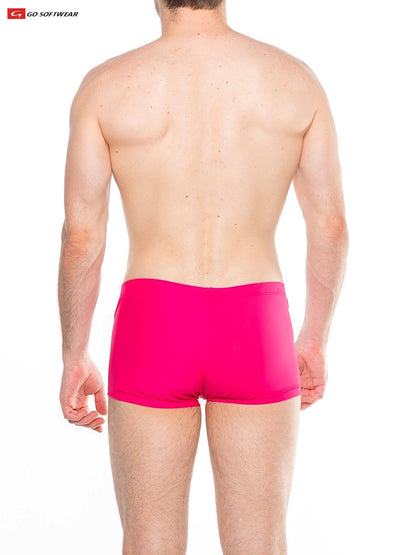 Go Softwear 4510 Men's Splash Sq-Cut Swim w/Cock-Ring - Paradise Pink