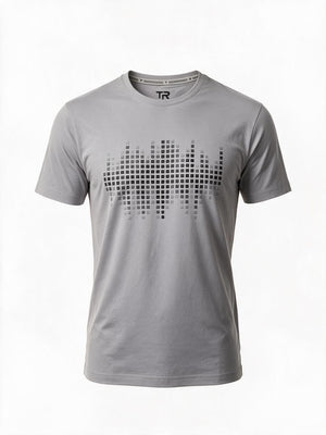 T-shirt 3D abstrait pour homme T.R. Premium - Gris froid