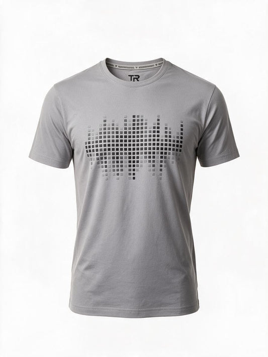T.R. Premium Herren 3D-Abstract-T-Shirt – Cool Grey