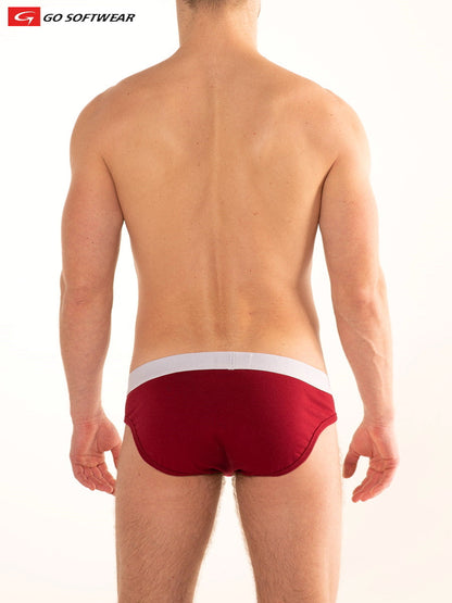 Go Softwear 2722 Men's Boost Padded Bikini Brief - Burgundy