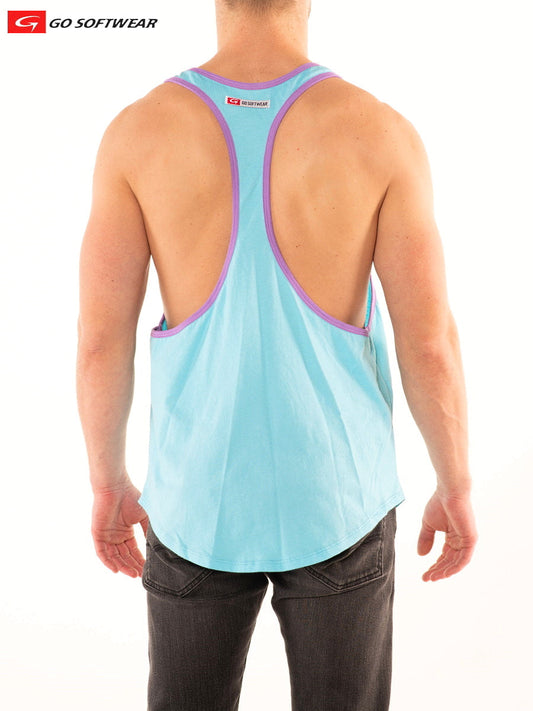 Débardeur de sport à dos nageur pour homme Go Softwear 4867 - Bleu aqua