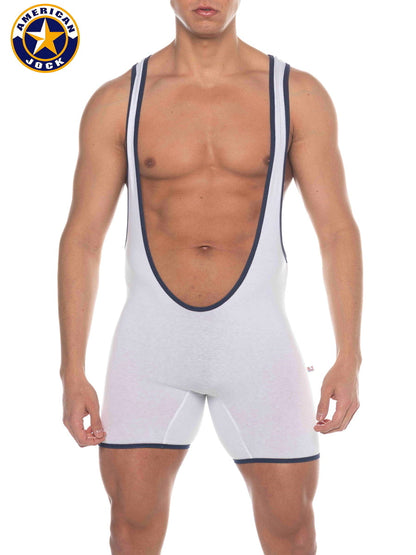 AMERICAN JOCK 8218 Herren Phys Ed Super Scoop Tanktop - Weiß