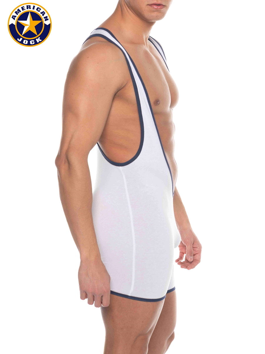 AMERICAN JOCK 8218 Herren Phys Ed Super Scoop Tanktop - Weiß
