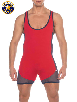AMERICAN JOCK 8213 Men's Phys Ed Wrestler - Red