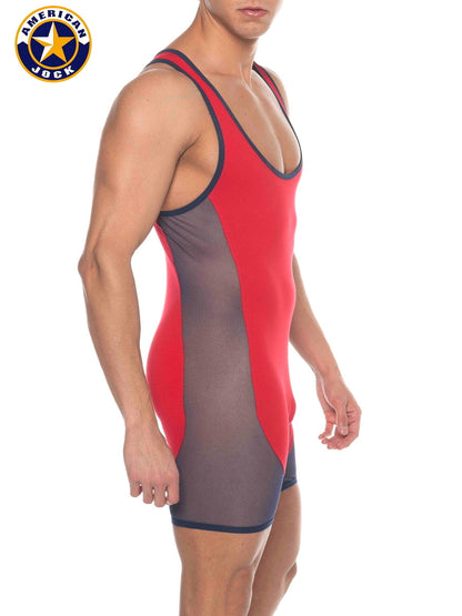 AMERICAN JOCK 8213 Herren Phys Ed Wrestler – Rot