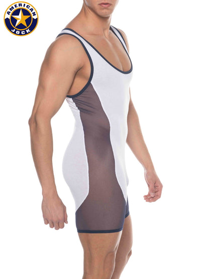 AMERICAN JOCK 8213 Herren Phys Ed Wrestler – Weiß