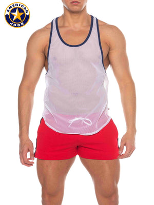 Débardeur de musculation pour homme AMERICAN JOCK 8205 Phys Ed - Blanc