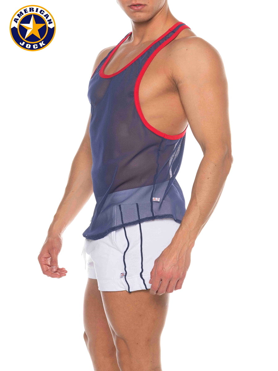 Débardeur de musculation pour homme AMERICAN JOCK 8205 Phys Ed - Marine
