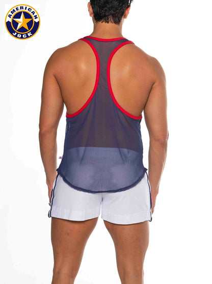 Débardeur de musculation pour homme AMERICAN JOCK 8205 Phys Ed - Marine