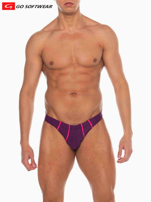 Maillot de bain bikini pour homme Go Softwear 4506 La Palma 'Buns' - Prune