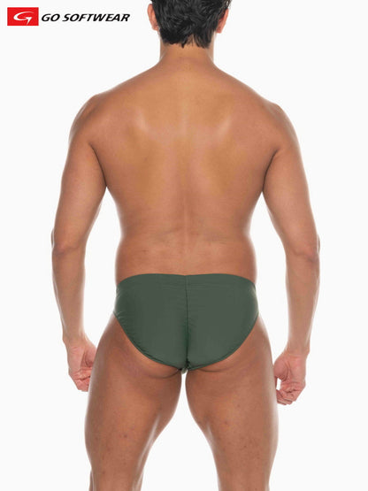 Go Softwear 4506 Men's La Palma 'Buns' Bikini Swim - Olive