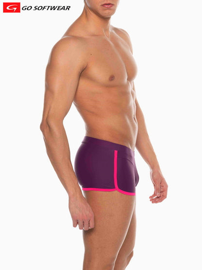 Go Softwear 4541 Men's Seychelles Sq-Cut Swim - Plum