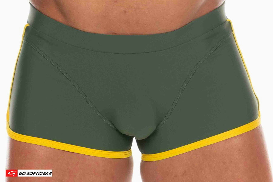 Go Softwear 4541 Men's Seychelles Sq-Cut Swim - Olive