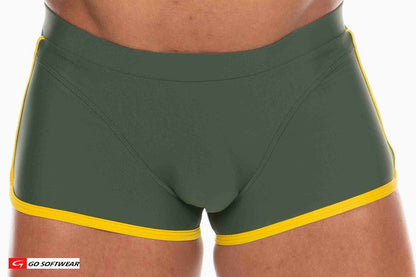 Go Softwear 4541 Men's Seychelles Sq-Cut Swim - Olive
