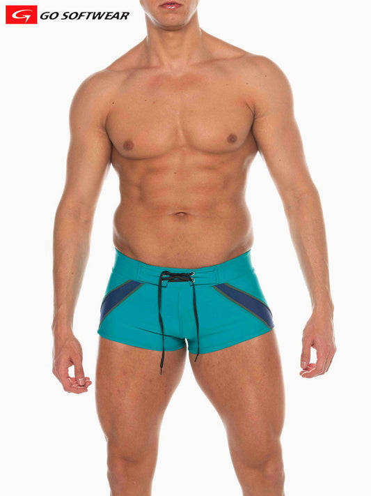 Go Softwear 4547 Men's Zanzibar Square-Cut Swim - Teal