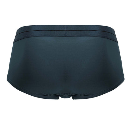 Black hawaI 41961 microfiber briefs in green with smooth stretchy fabric and elastic waistband