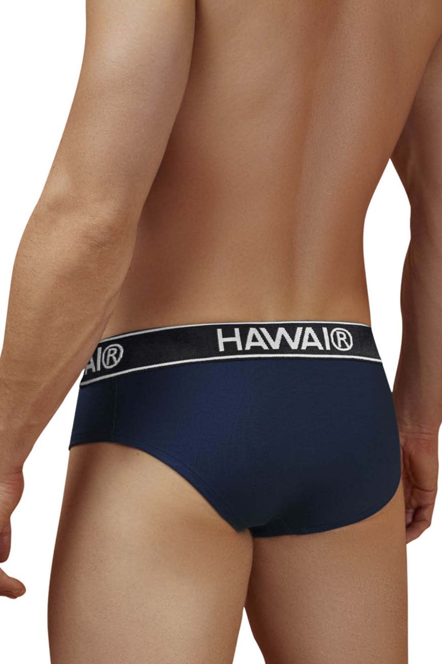 Navy blue Hawai 41962 cotton blend briefs with white elastic waistband for comfortable everyday wear