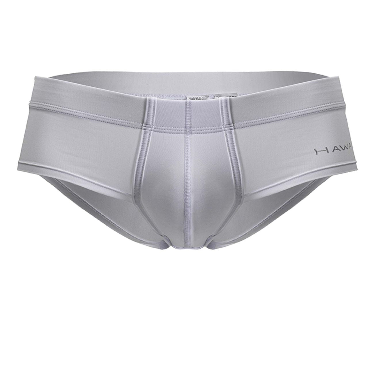Gray hawk hawai 42241 white microfiber briefs with smooth form-fitting design and subtle stitching details