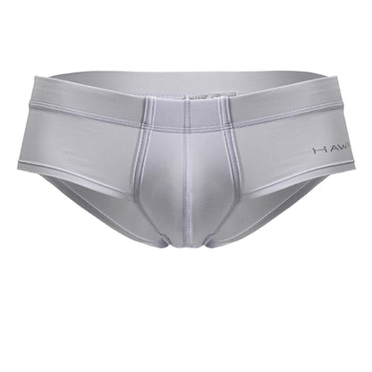 Gray hawk hawai 42241 white microfiber briefs with smooth form-fitting design and subtle stitching details