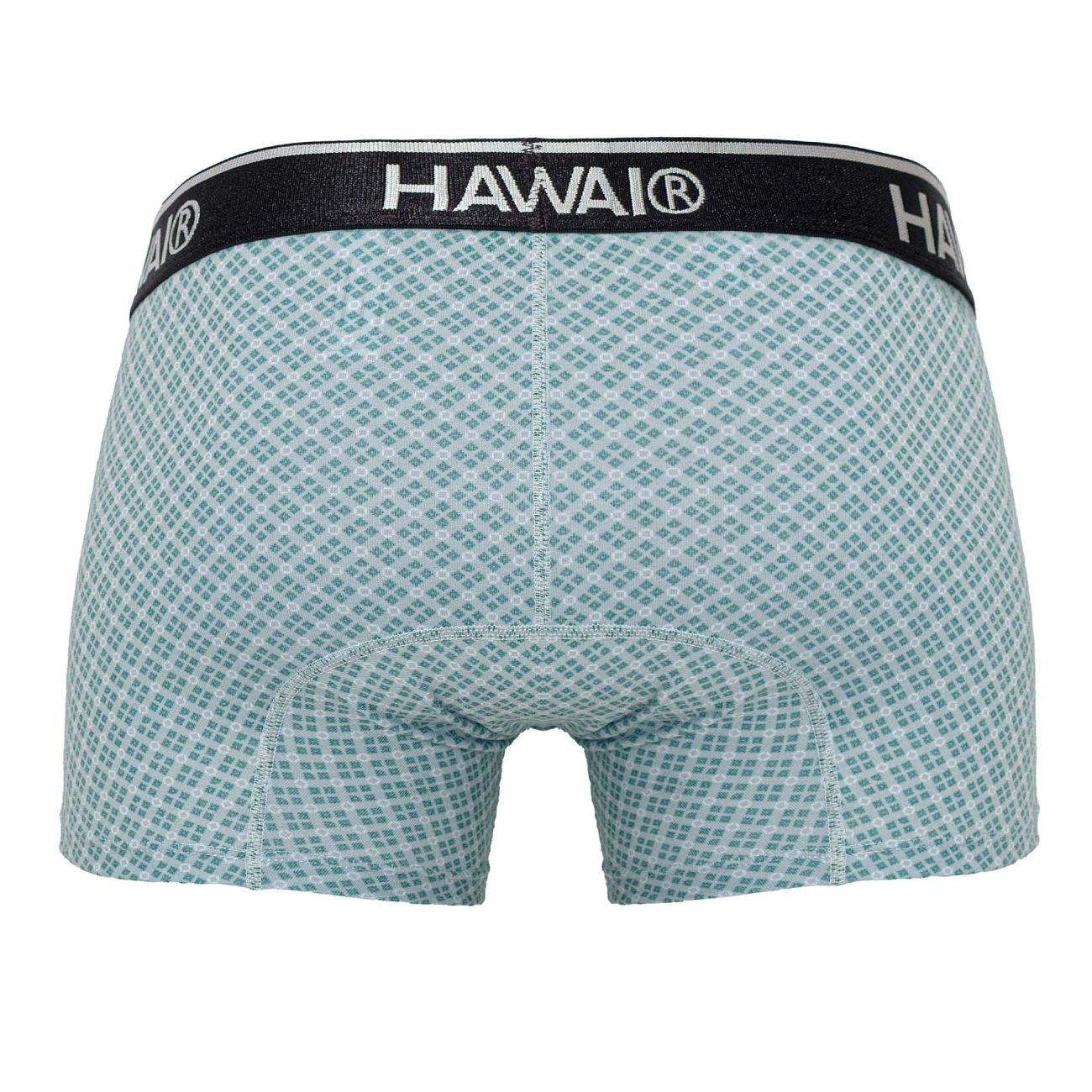 Light blue hawaï 42421 printed boxer briefs with a subtle geometric pattern and black waistband with hawaï logo