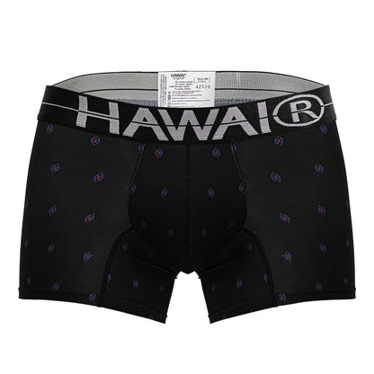 HAWAI 42520 Bedruckte Mikrofaser-Badehose, Farbe Schwarz